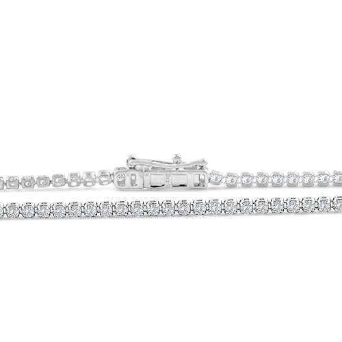 Bliss Diamond 4ct Diamond Lightweight 7" Tennis Bracelet 14k Gold Lab Grown In 14k White Gold
