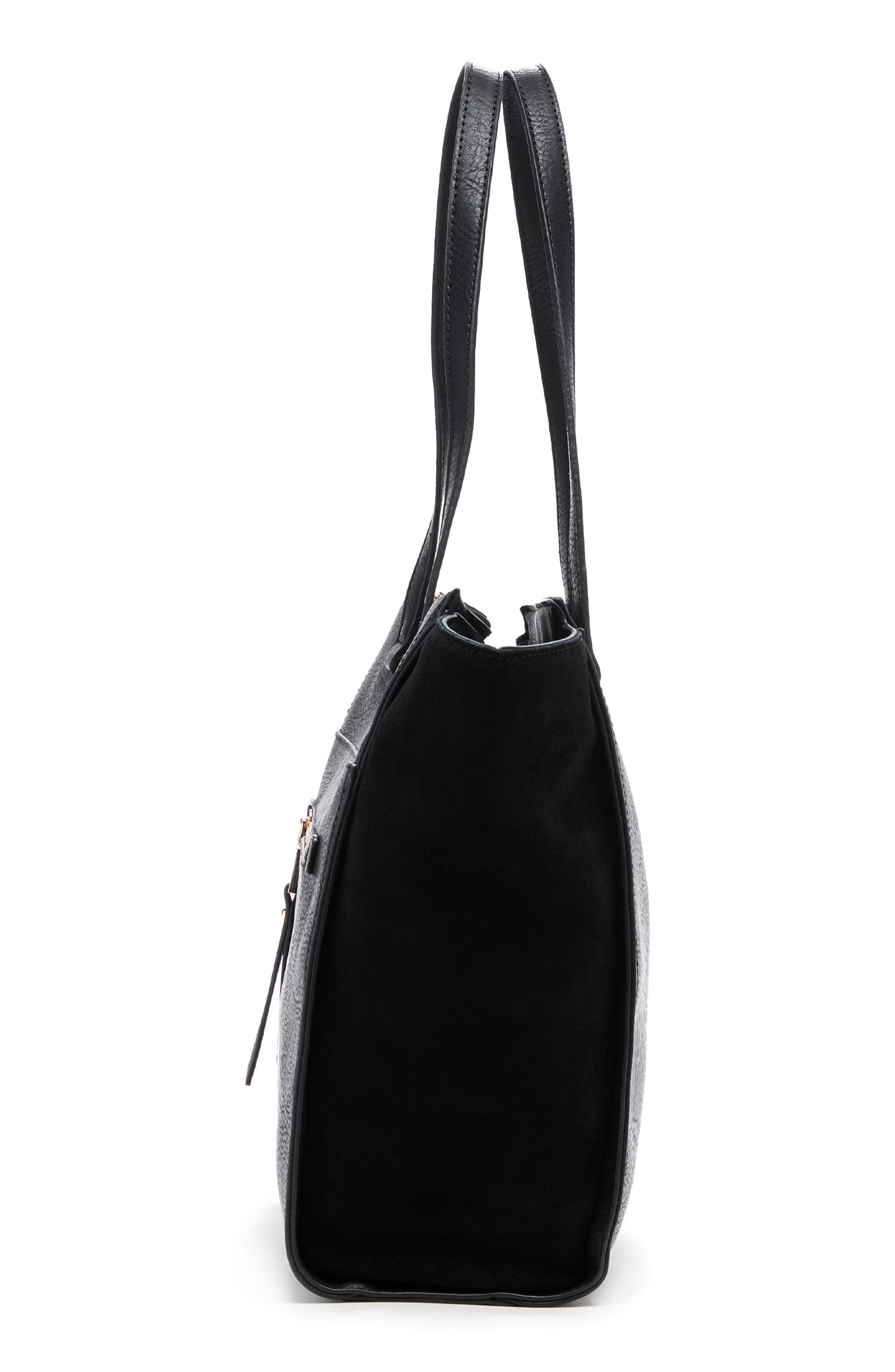 Sole Society Chele 2 Faux Leather & Genuine Suede Tote, Alternate, color, 