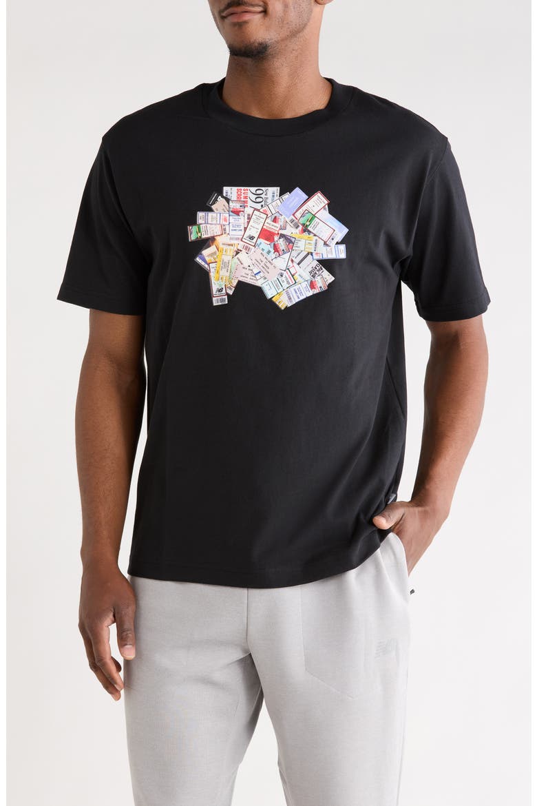 Athletics Ticket Graphic T-Shirt, Main, color, BLACK