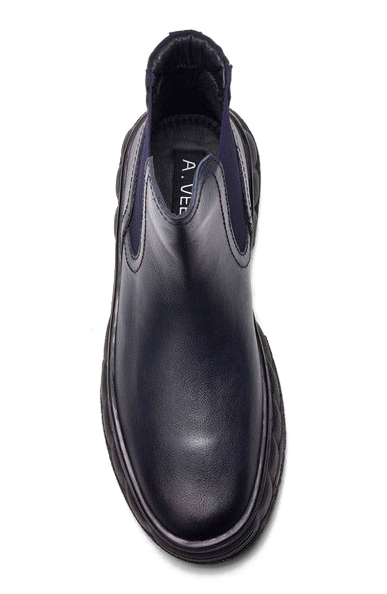 Axis Chelsea Boot, Alternate, color, Navy Leather