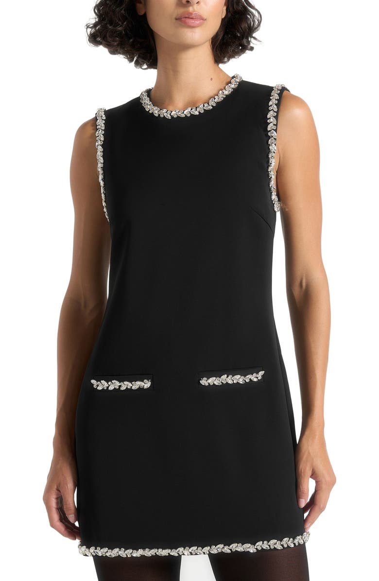 Manière De Voir Cia Embellished Sheath Mini Dress, Alternate, color,