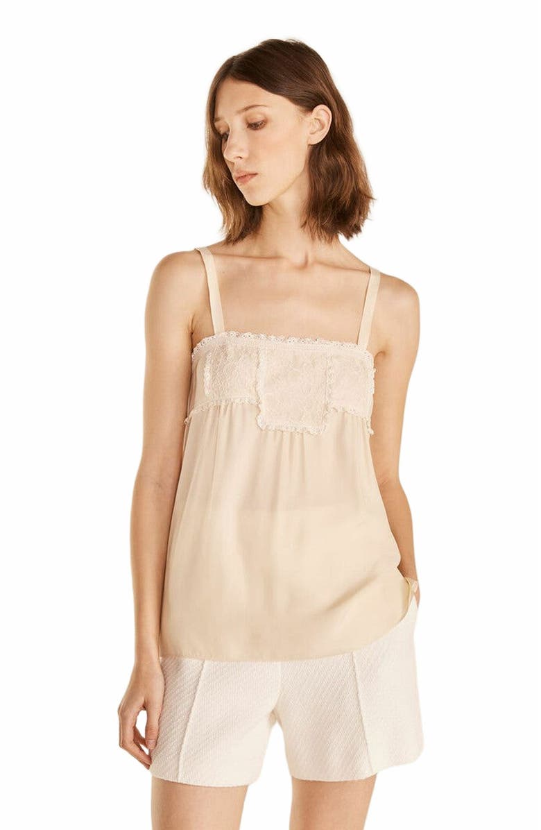 Rebecca Taylor Lace Patch Camisole, Alternate, color,