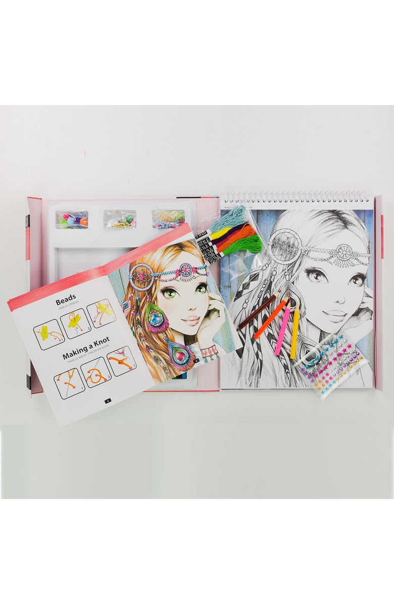 Style Me Up Color & Stitch Craft Activity Kit, Alternate, color, 