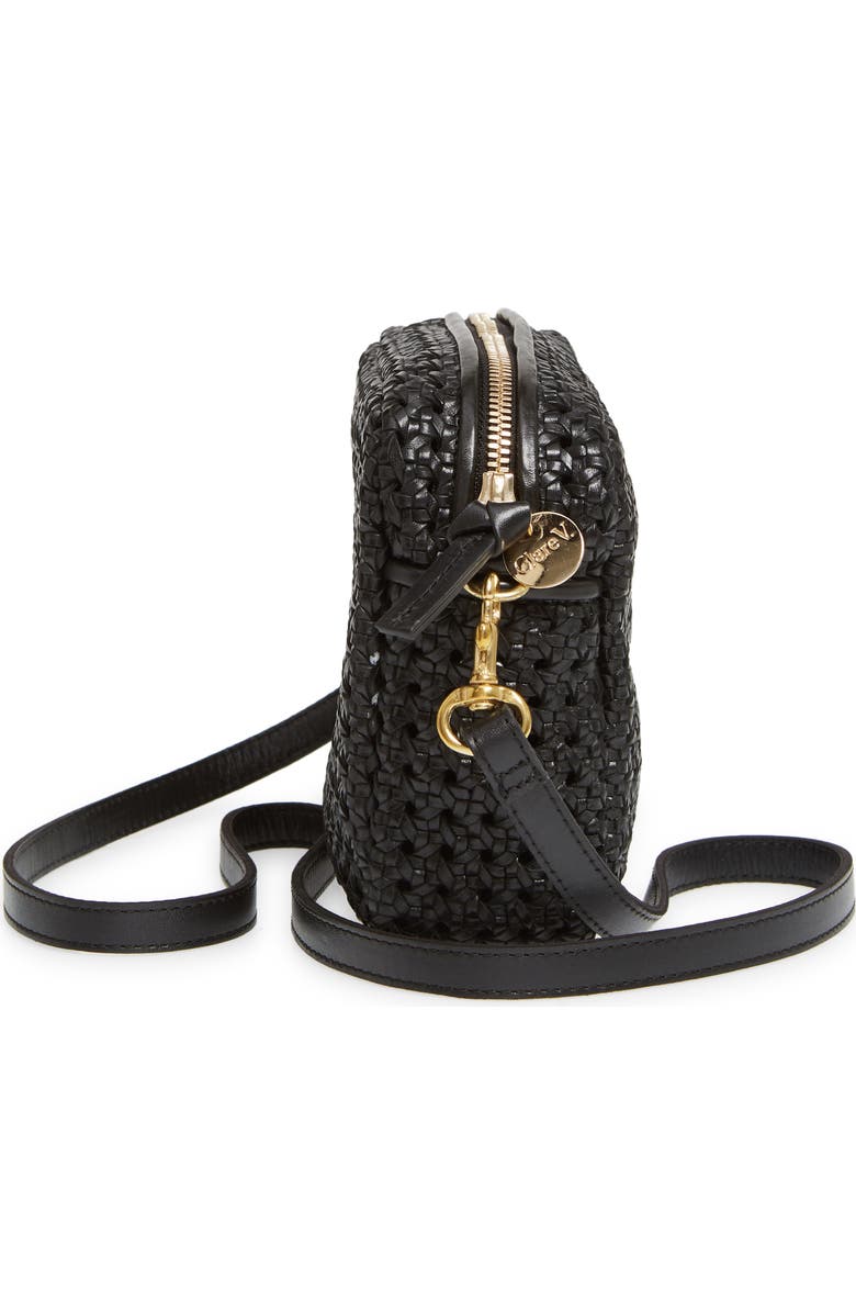 Clare V. Midi Sac Woven Leather Crossbody Bag, Alternate, color,