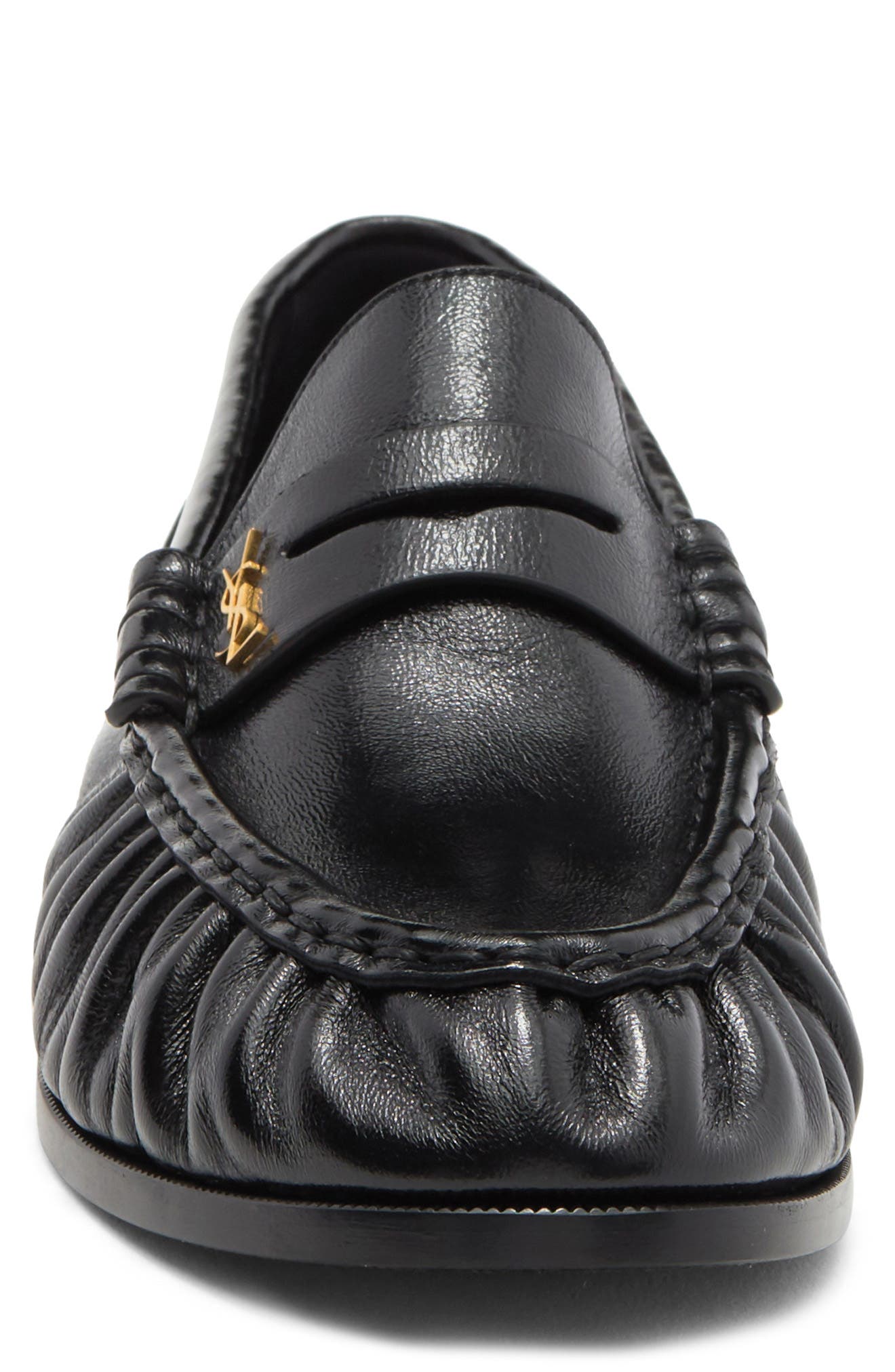 Saint Laurent Penny Loafer, Alternate, color, Black