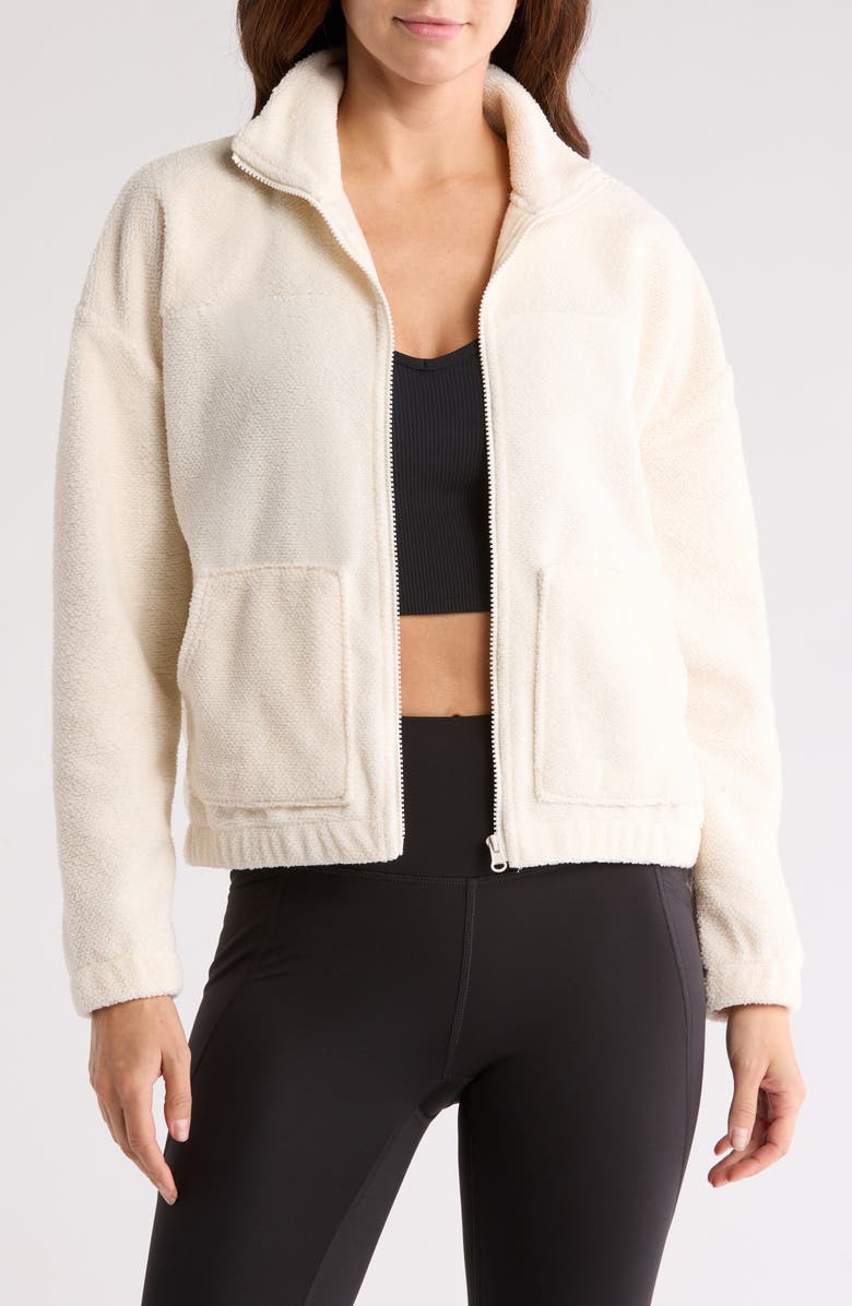 MARIKA Mel Plush Fleece Zip Jacket, Main, color, 