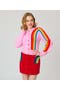  Pink W/ Rainbow Print