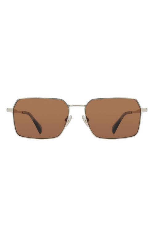 Paul Smith 58mm Modified Rectangular Sunglasses In Gold/brown