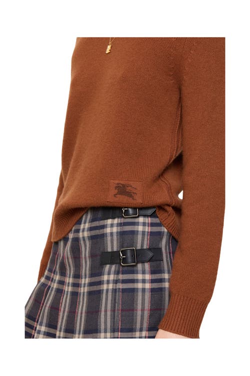 Burberry Equestrian Knight-embroidered Jumper In Brown