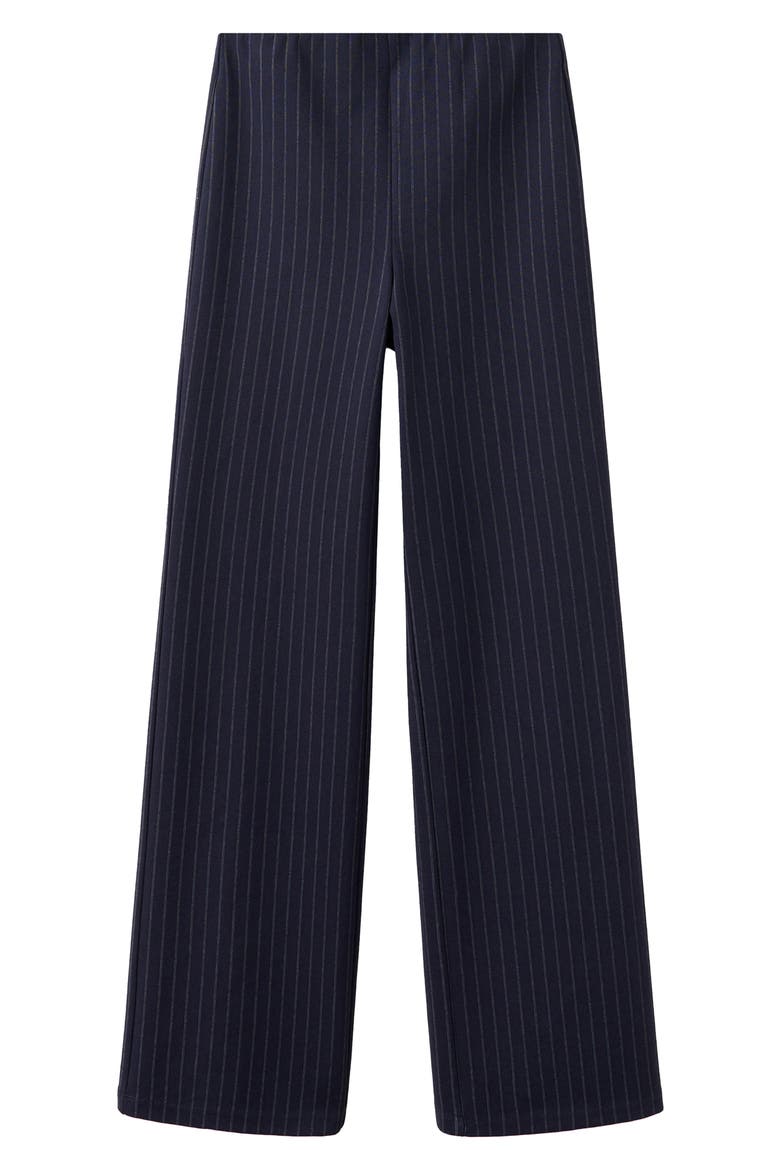 Pinstripe Straight Leg Pants, Main, color, NAVY