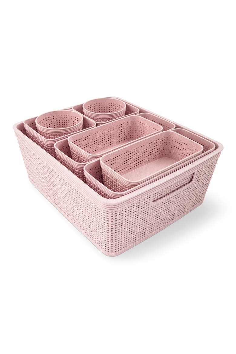 10-Piece Assorted Storage Basket Set, Main, color, ROSE WHISPER
