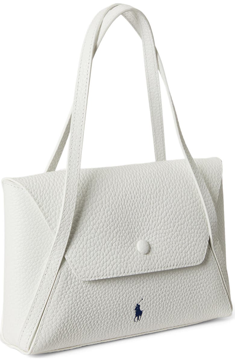 Polo Ralph Lauren Polo Play Pebble Leather Envelope Shoulder Bag, Alternate, color, Paper