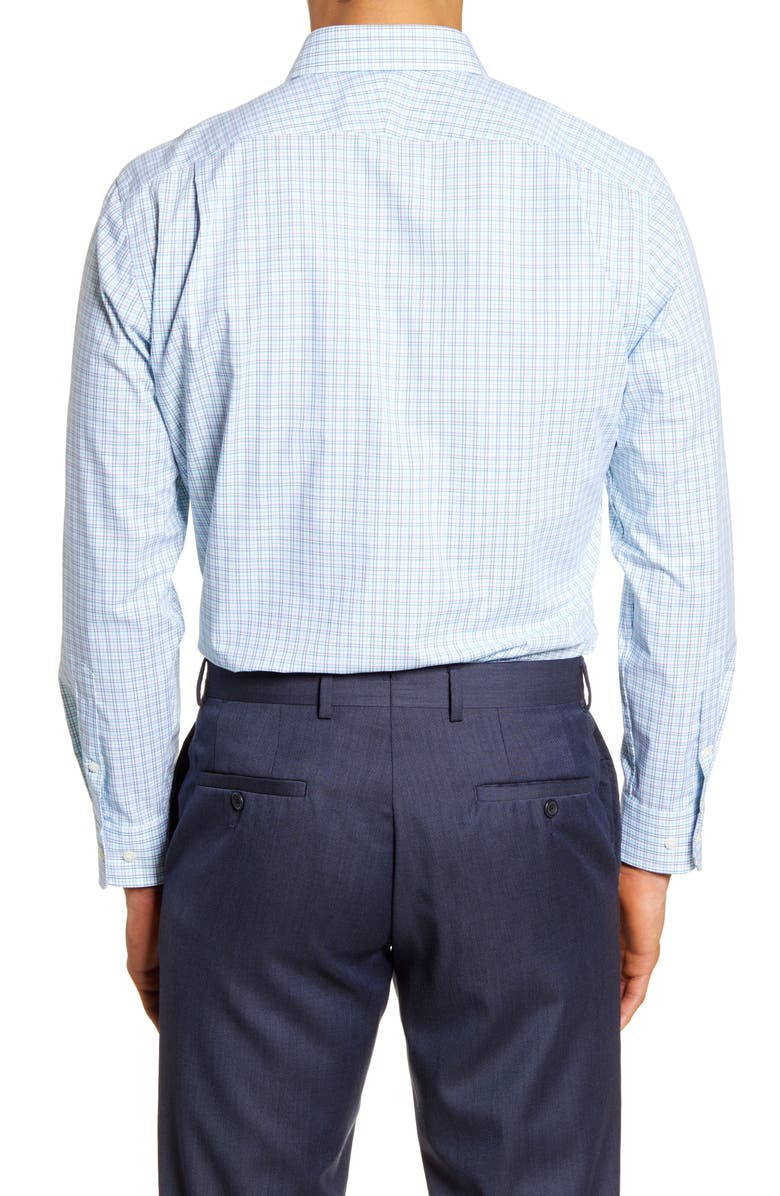 NORDSTROM MEN'S SHOP Trim Fit Non-Iron Plaid Dress Shirt, Alternate, color, 