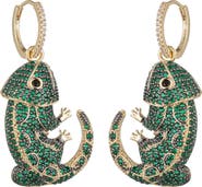 EYE CANDY LOS ANGELES Pavé Gecko Drop Earrings