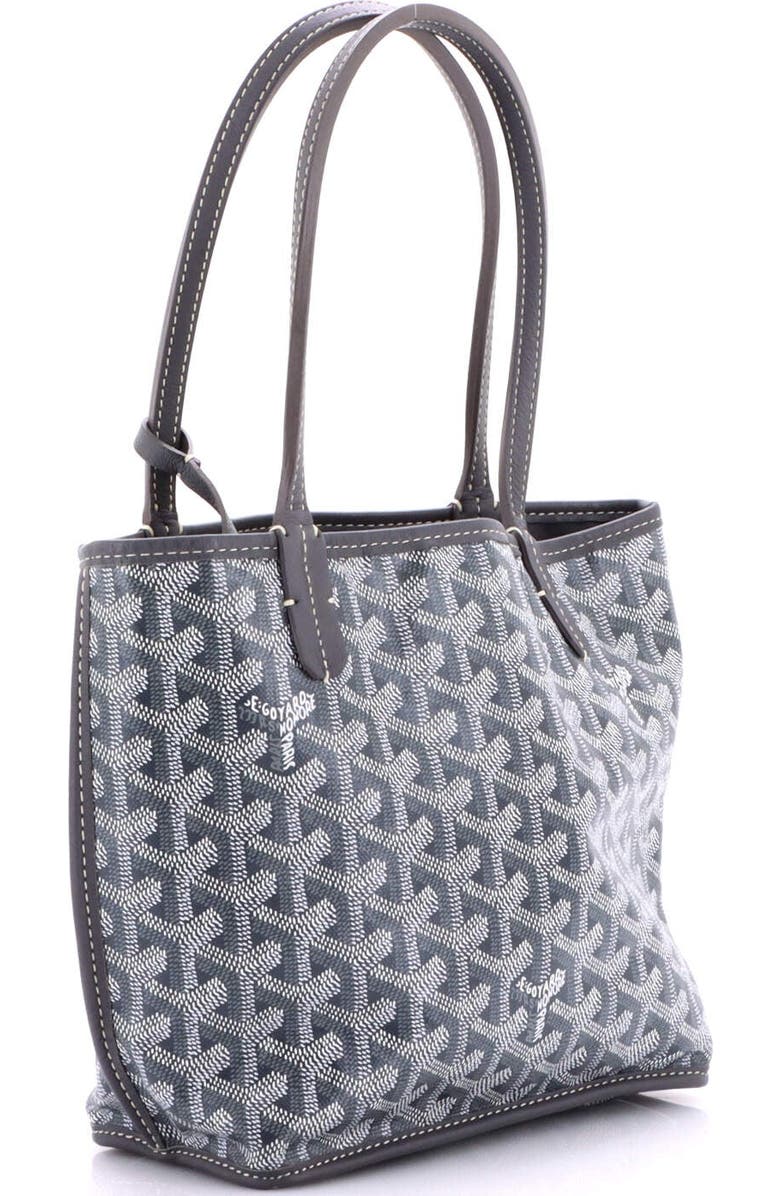 Pre-Owned Goyard Anjou Reversible Tote Coated Canvas Mini, Alternate, color, Gray