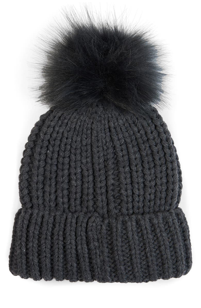 Barbour Saltburn Beanie, Alternate, color, Charcoal