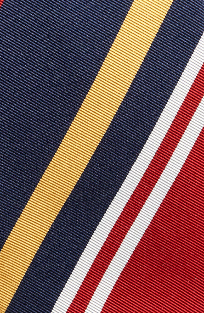 Drake's Baiadere Stripe Silk & Cotton Twill Tie, Alternate, color, 