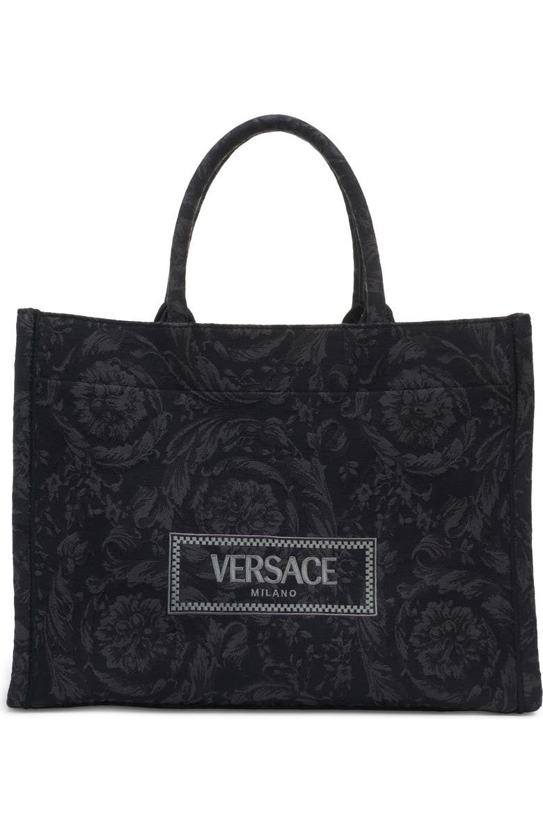 Versace Barocco Athena Medium Tote, Main, color,
