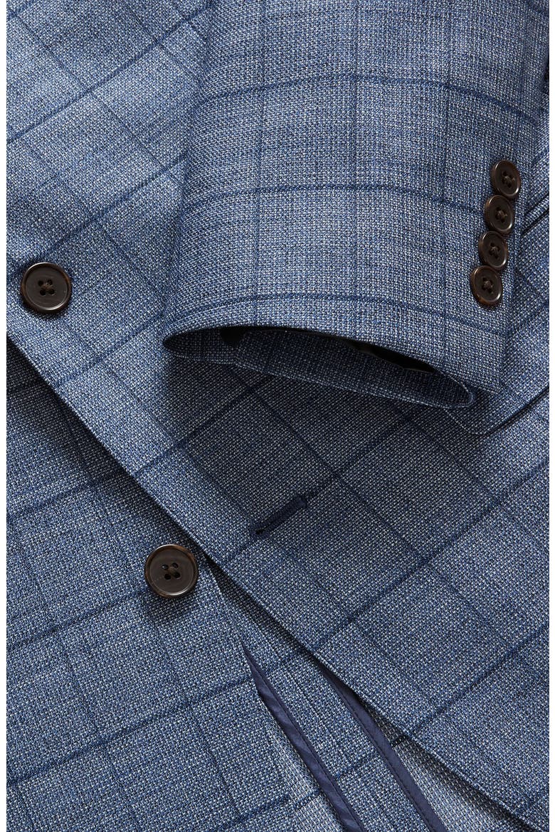 Jetsetter Slim Fit Stretch Wool Blazer, Alternate, color, BLUE WINDOWPANE