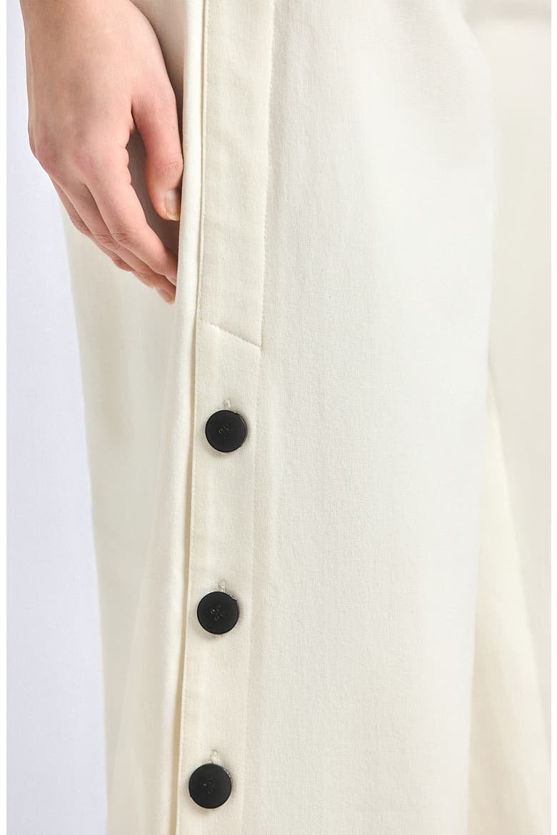 Tova Button Wide Leg Pants, Alternate, color, SOFT WHITE