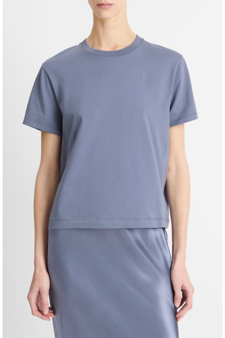 Pima Cotton Crewneck T-Shirt, Main, color, 516MVT-MAUVE THISTLE