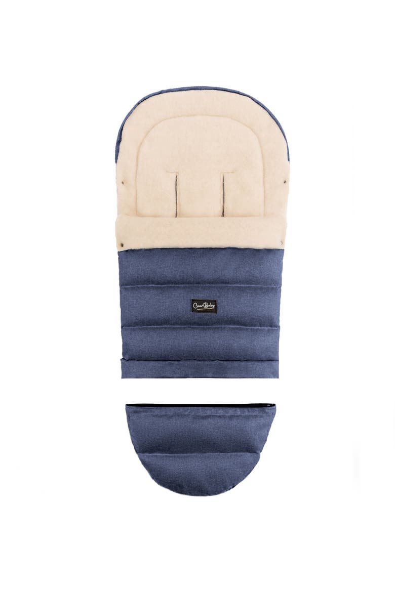 Arctic Organic Wool Adjustable Footmuff, Alternate, color, Navy