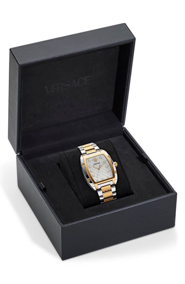 Versace Dominus Two-Tone Bracelet Watch, 44mm x 36mm, Alternate, color, 