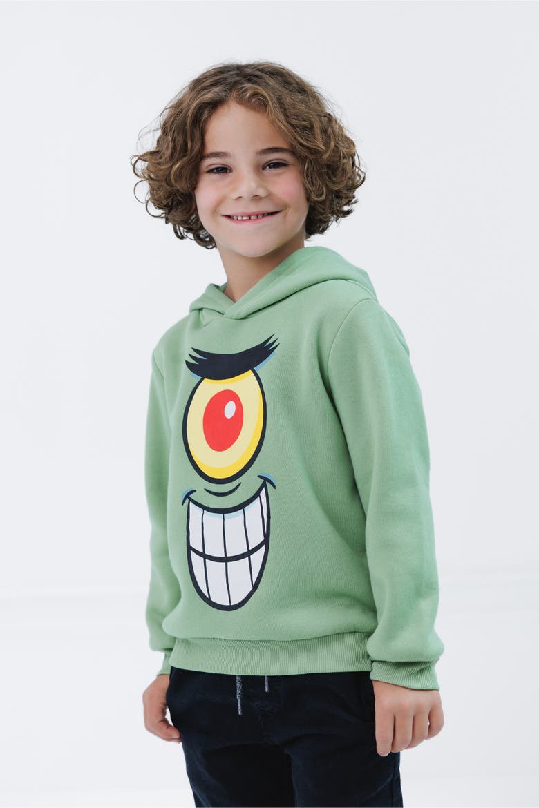 SpongeBob SquarePants Fleece Pullover Hoodie, Alternate, color, Green Plankton