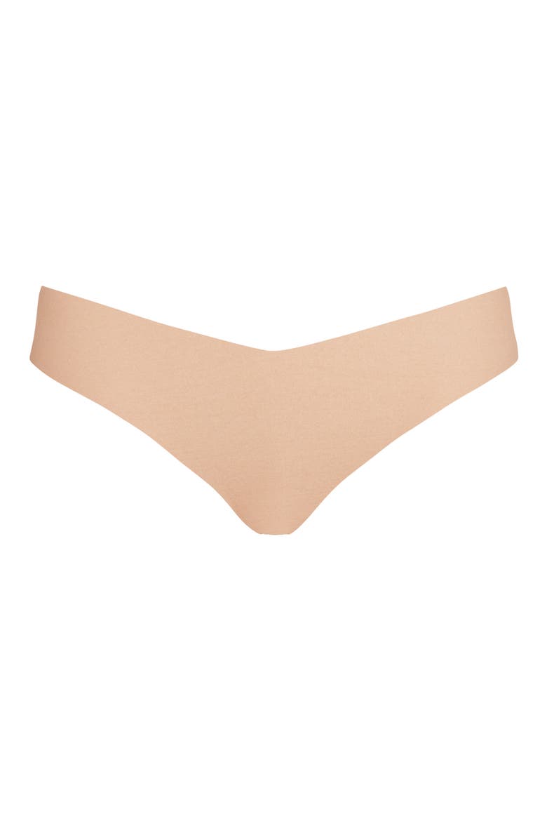 Cotton Thong, Alternate, color, BEIGE