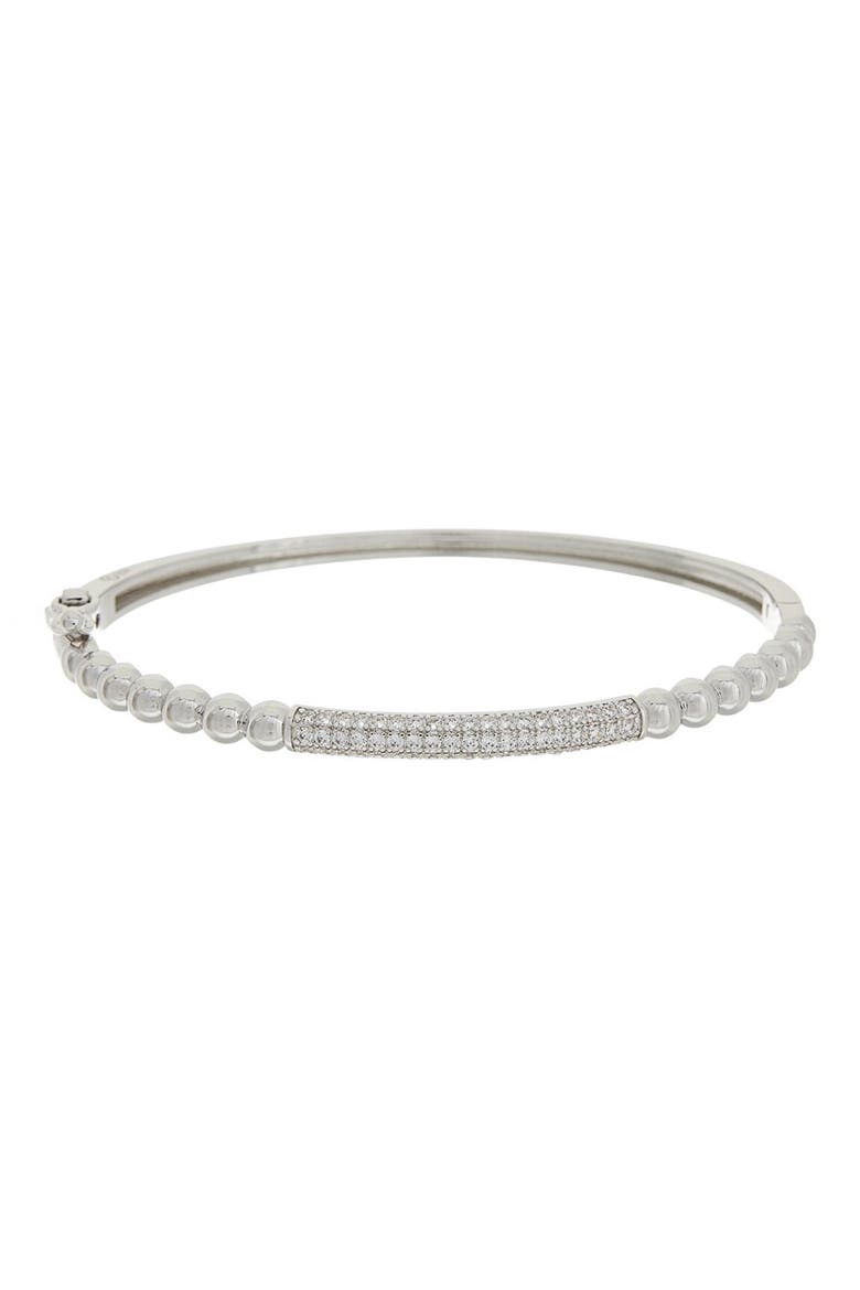 Cubic Zirconia Bangle, Main, color, WHITE