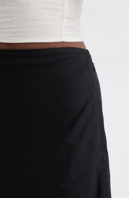 Shop Treasure & Bond Scalloped Hem Linen Blend Maxi Skirt