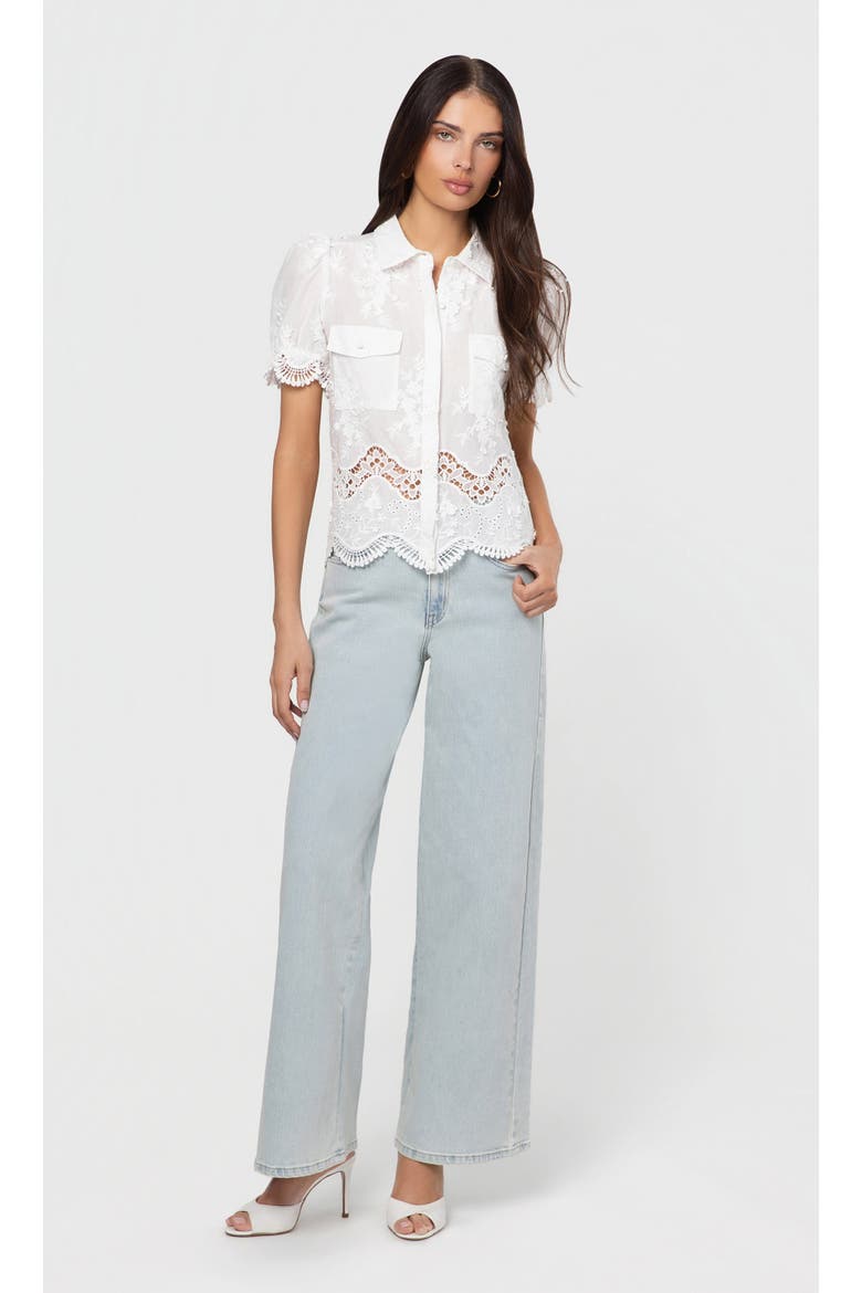 Mina 3D Voile Shirt, Alternate, color, White