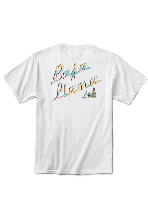 Baja Llama SI SEÑOR - PRIMO GRAPHIC TEE in White 