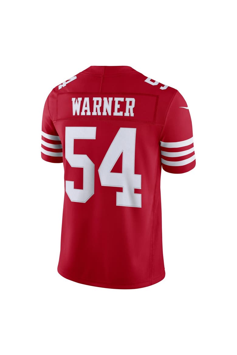 Men's Nike Fred Warner Scarlet San Francisco 49ers Team Vapor F.U.S.E. Stitched Limited Jersey, Alternate, color, Scarlet