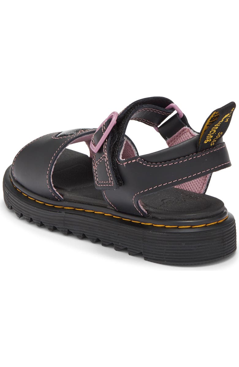 Dr. Martens Kids' Marlowe Heart II Sandal, Alternate, color, Black
