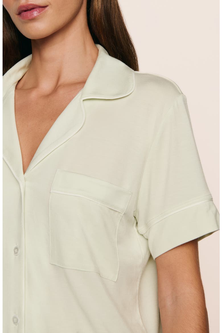 Gisele Relaxed Short Pajamas, Alternate, color, SEAFOAM/ IVORY