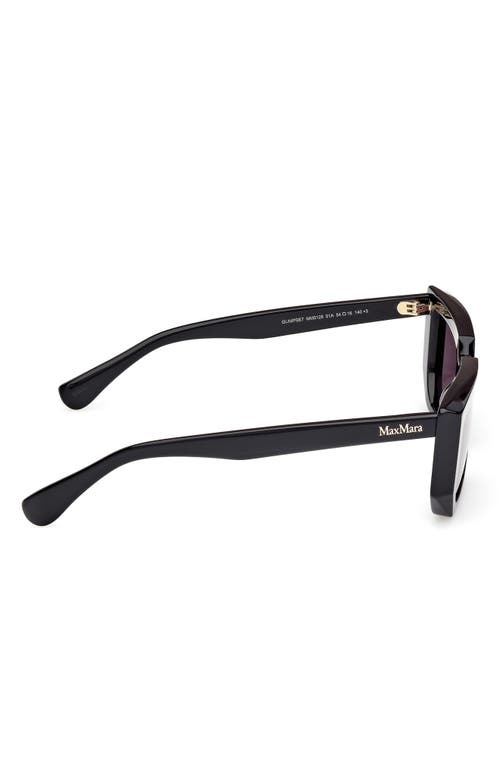 Max Mara 54mm Rectangular Sunglasses In Black