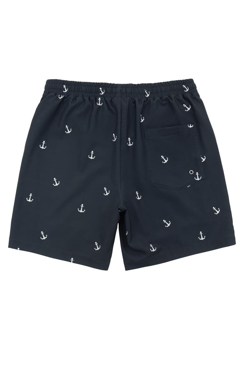 Compression Liner Stretch Swim Trunks UPF 50+, Alternate, color, Navy ankor