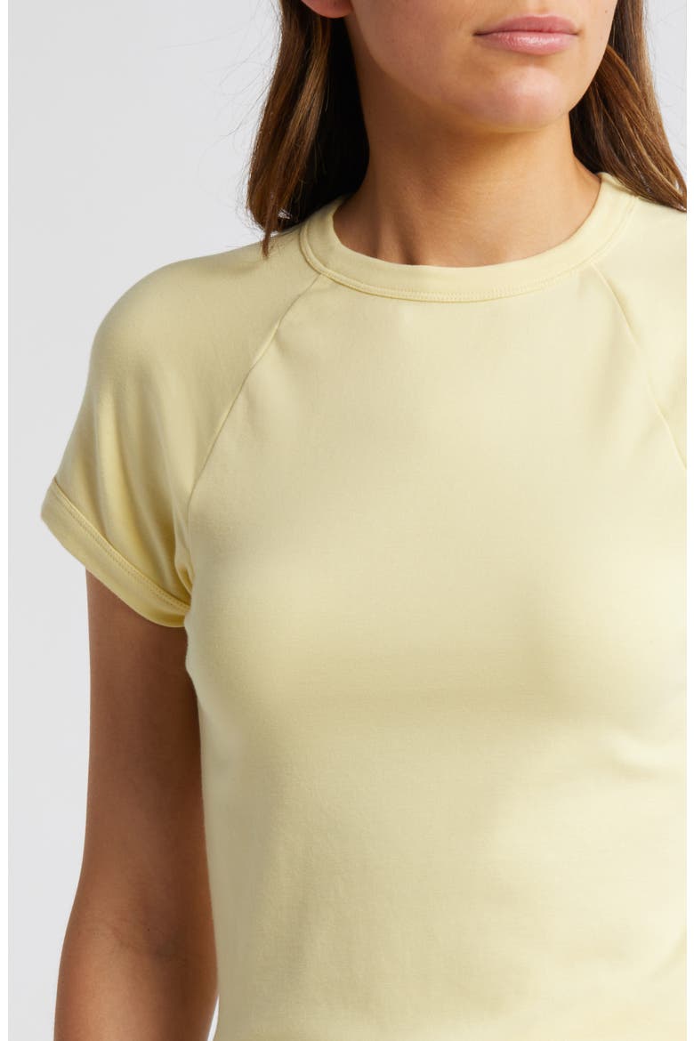 Raglan Sleeve Baby Tee, Alternate, color, CANDLELIGHT