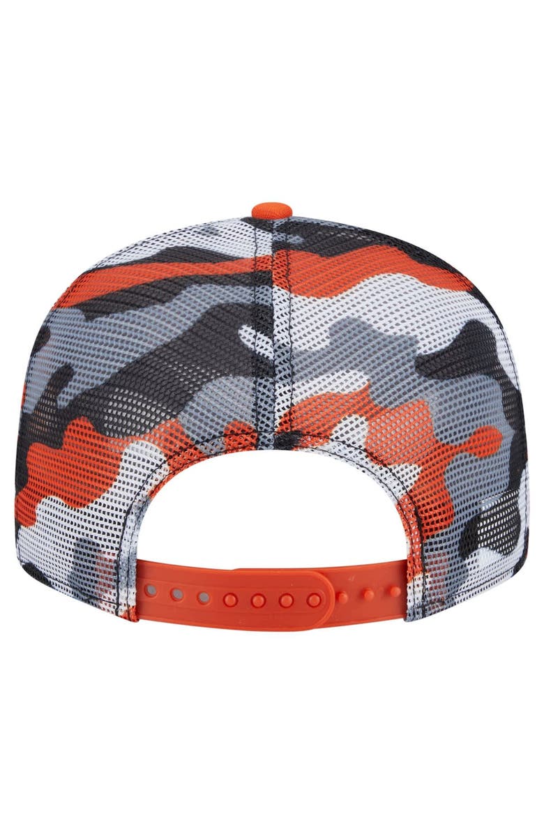 New Era Men's New Era Black/Orange Philadelphia Flyers Camo Meshback 9FIFTY Snapback Hat, Alternate, color,
