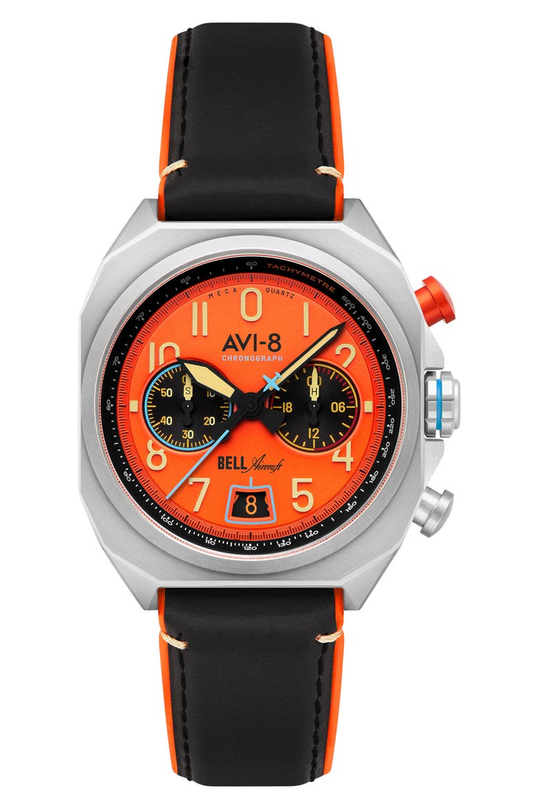 Bell X-1 Machbuster Chronograph Watch, 41mm, Main, color, ORANGE