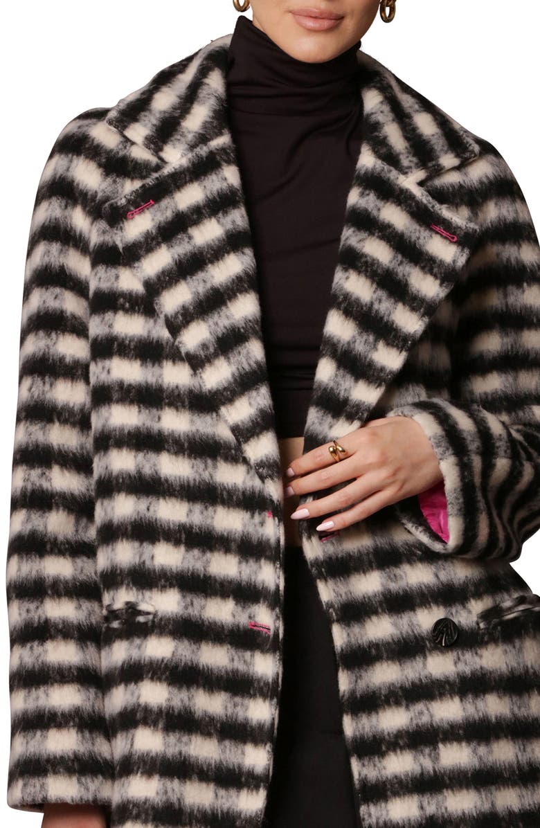 Avec Les Filles Check Relaxed Walking Coat, Alternate, color, 