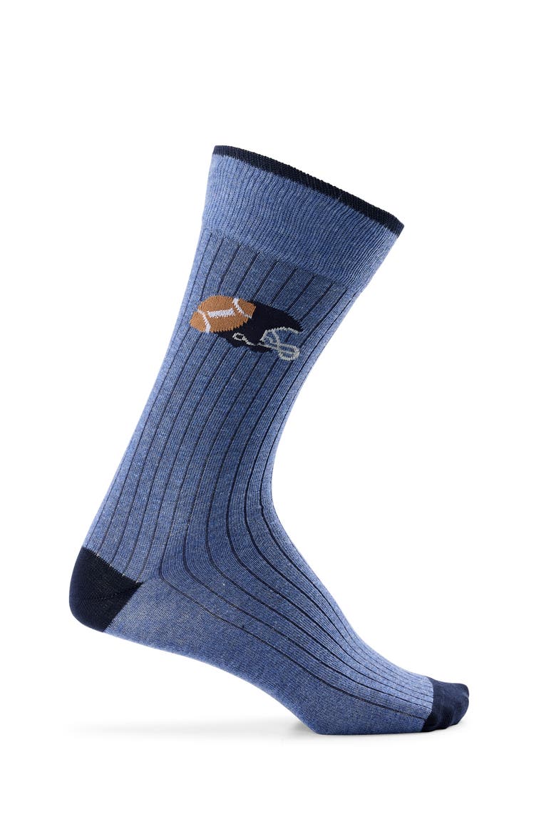 Big & Tall 3-Pk Let's Go Football Socks, Alternate, color, MULTI