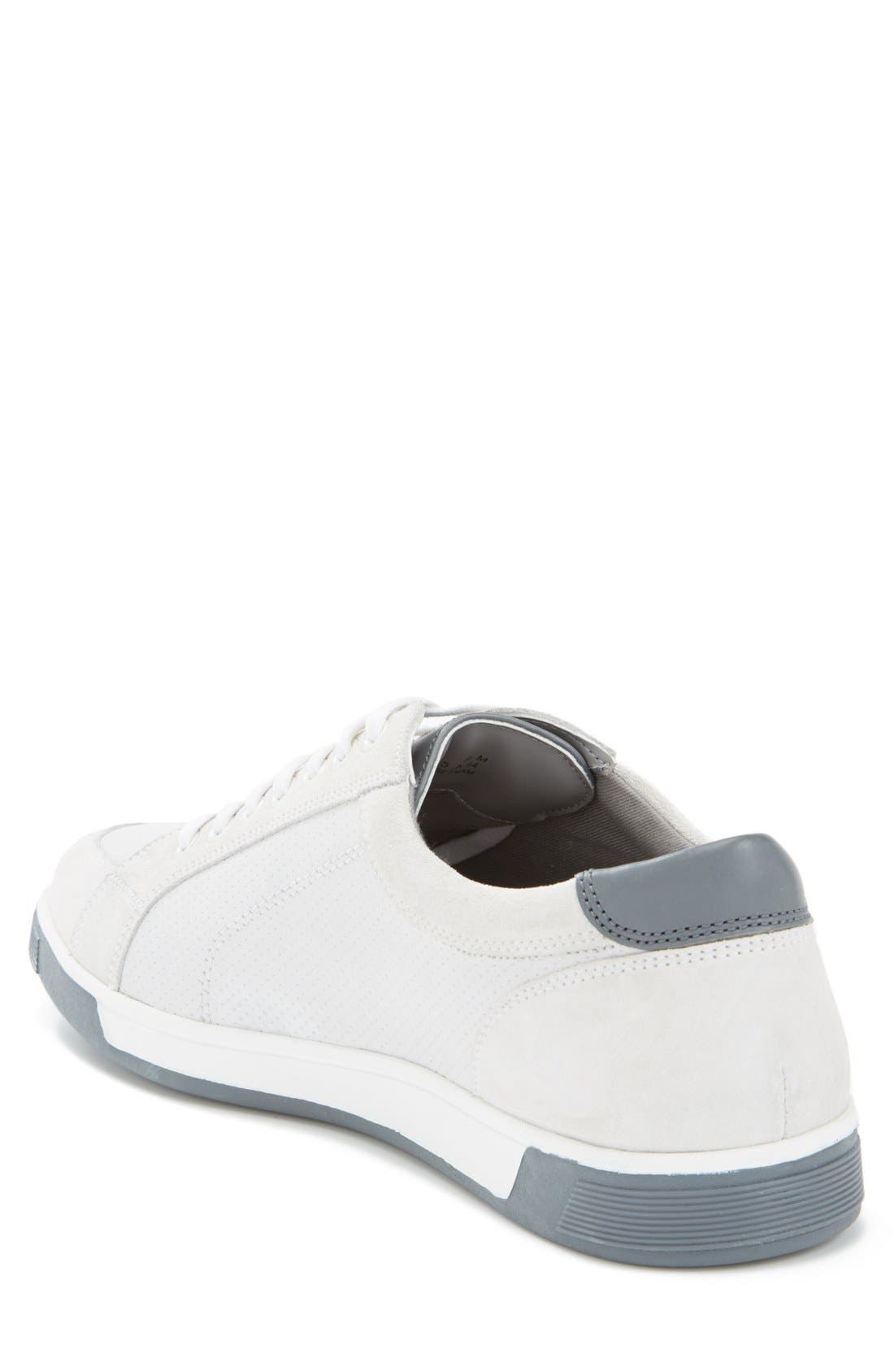 'Vartan' Leather Sneaker, Alternate, color, OPTIC WHITE
