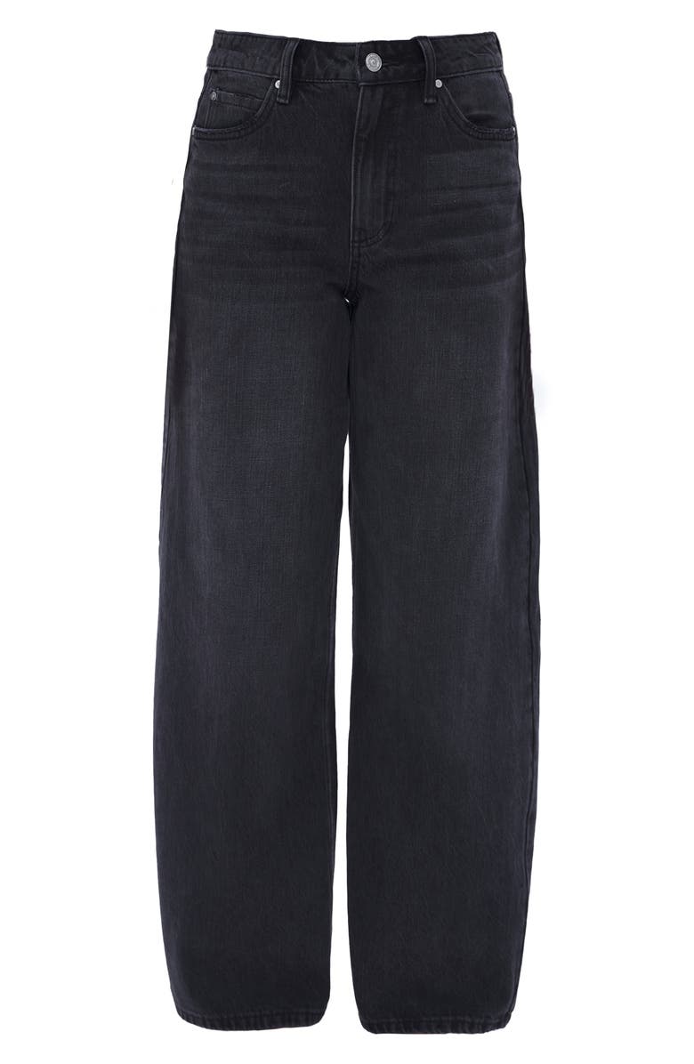 Bayeas Daisy High Waist Wide Leg Jeans, Alternate, color, Black