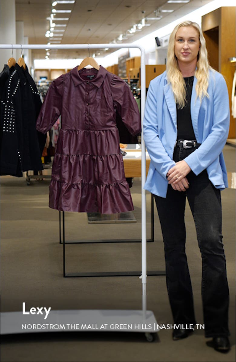 Kids' Faux Leather Dress, sales video thumbnail