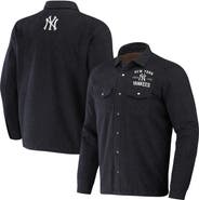 Darius Rucker Collection by Fanatics Men's Darius Rucker Collection by Fanatics Black New York Yankees Ringstop Full-Snap Shacket