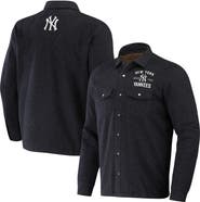 Darius Rucker Collection by Fanatics Men's Darius Rucker Collection by Fanatics Black New York Yankees Ringstop Full-Snap Shacket