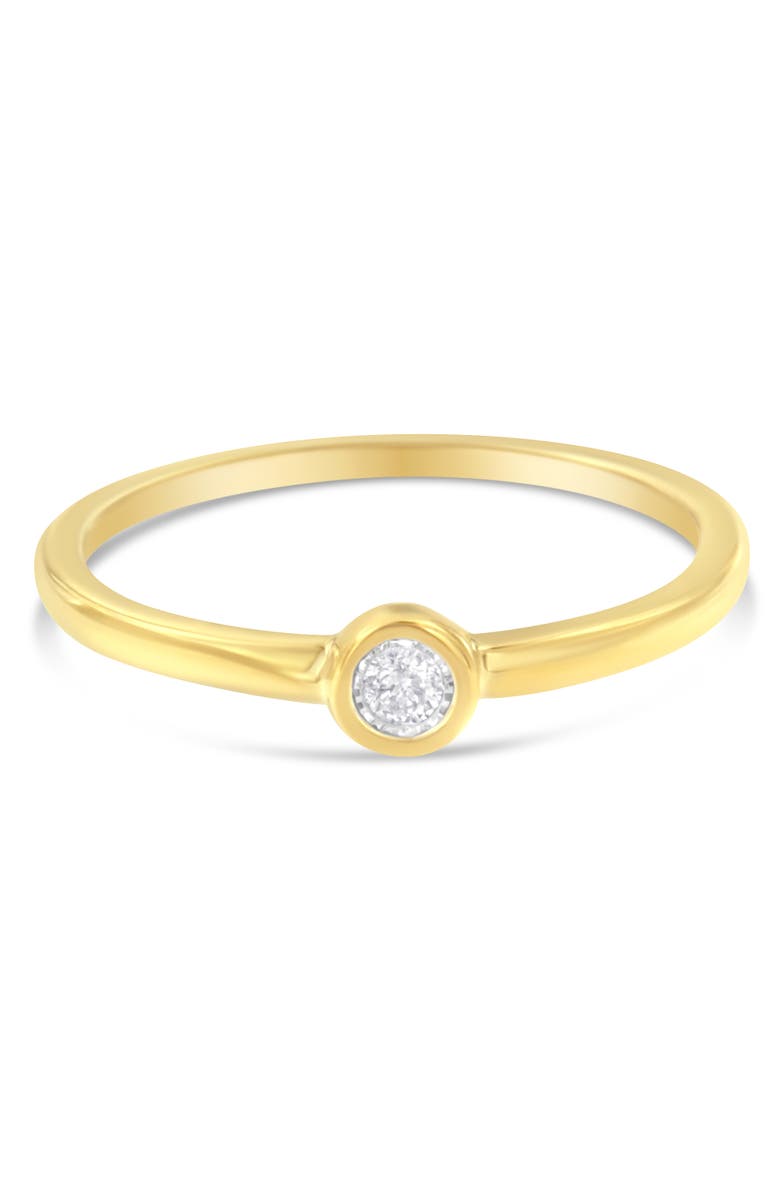 Haus of Brilliance 14K Yellow Gold Plated Silver Miracle Set Diamond Ring, Alternate, color, Yellow Gold Over Silver