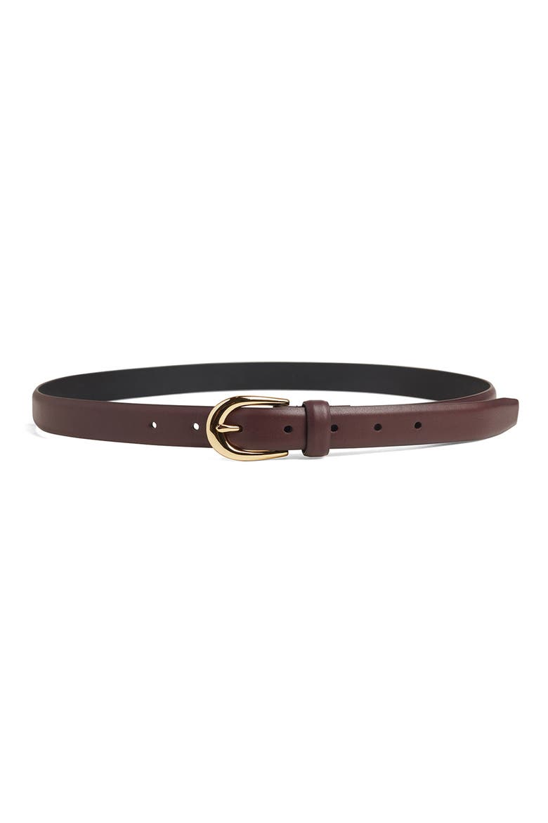 The Favorite Leather Belt, Alternate, color, BURGUNDY/GOLD